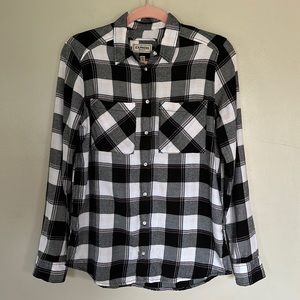 Express Plaid Boyfriend Flannel Shirt - XS